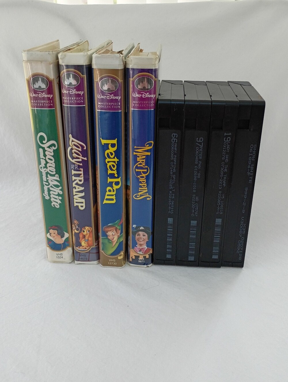 Lot of 4 Walt Disney Masterpiece Collection VHS Tapes Snow Peter Poppins Lady